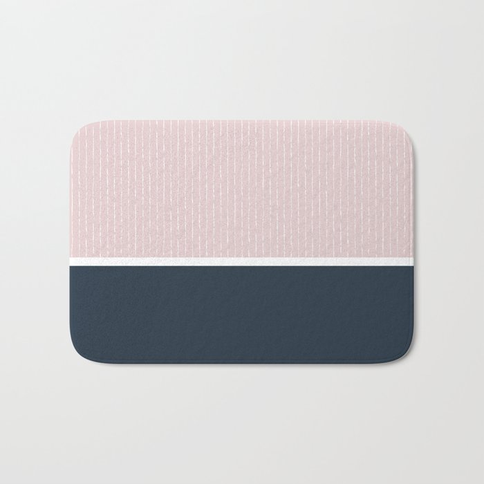Pink & Navy Bath Mat Gallery Image 1