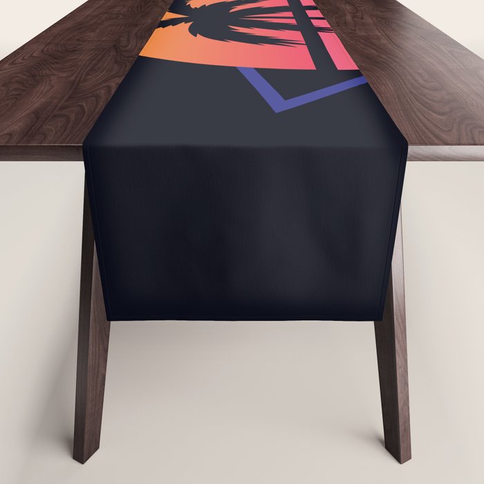 Retrowave sunset 3 / 80s - 90s Retro Table Runner Gallery Image 1