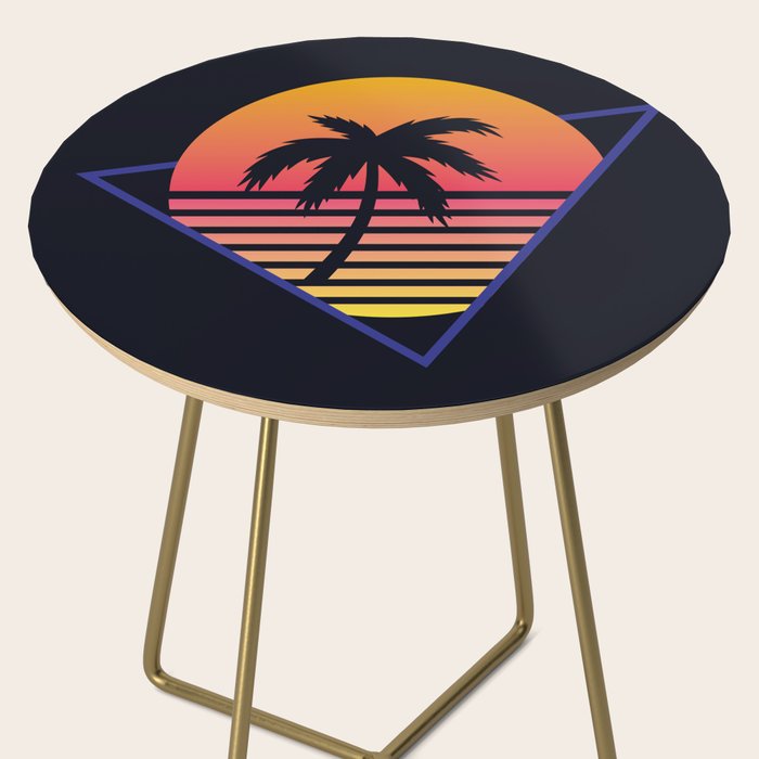 Retrowave sunset 3 / 80s - 90s Retro Side Table Gallery Image 2