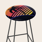 Retrowave sunset 3 / 80s - 90s Retro Stool Gallery Image 2