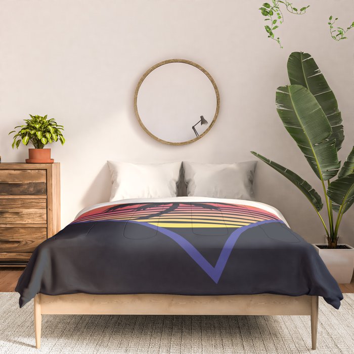 Retrowave sunset 3 / 80s - 90s Retro Comforter Gallery Image 3