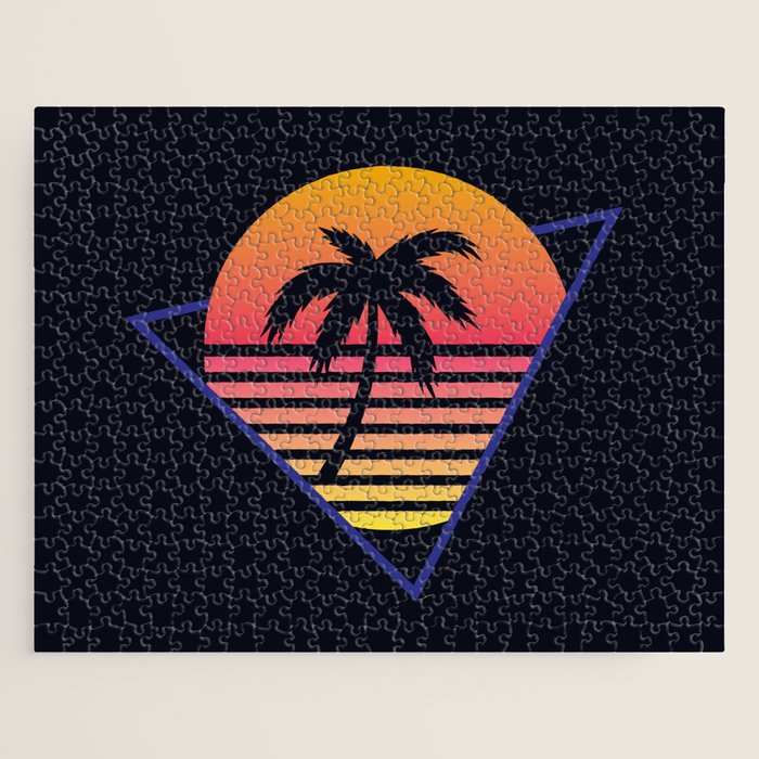 Retrowave sunset 3 / 80s - 90s Retro Jigsaw Puzzle Gallery Image 1