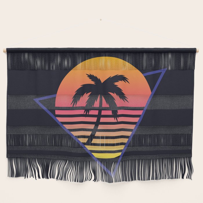 Retrowave sunset 3 / 80s - 90s Retro Wall Hanging Gallery Image 1