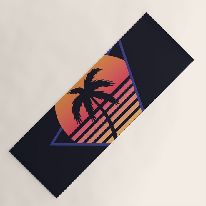 Retrowave sunset 3 / 80s - 90s Retro Yoga Mat Gallery Image 1
