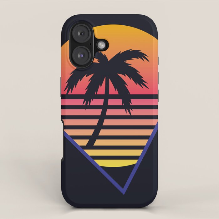 Retrowave sunset 3 / 80s - 90s Retro iPhone Case Gallery Image 1