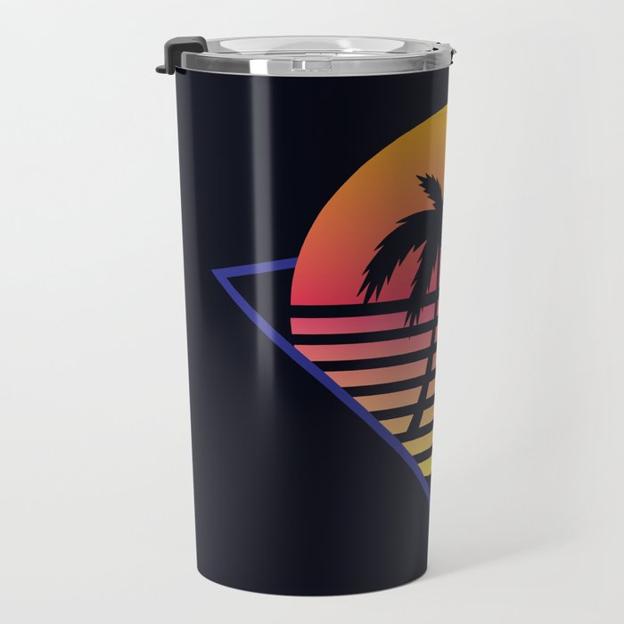 Retrowave sunset 3 / 80s - 90s Retro Travel Mug Gallery Image 3