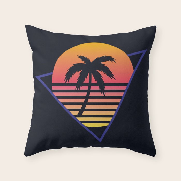 Retrowave sunset 3 / 80s - 90s Retro Throw Pillow Gallery Image 6