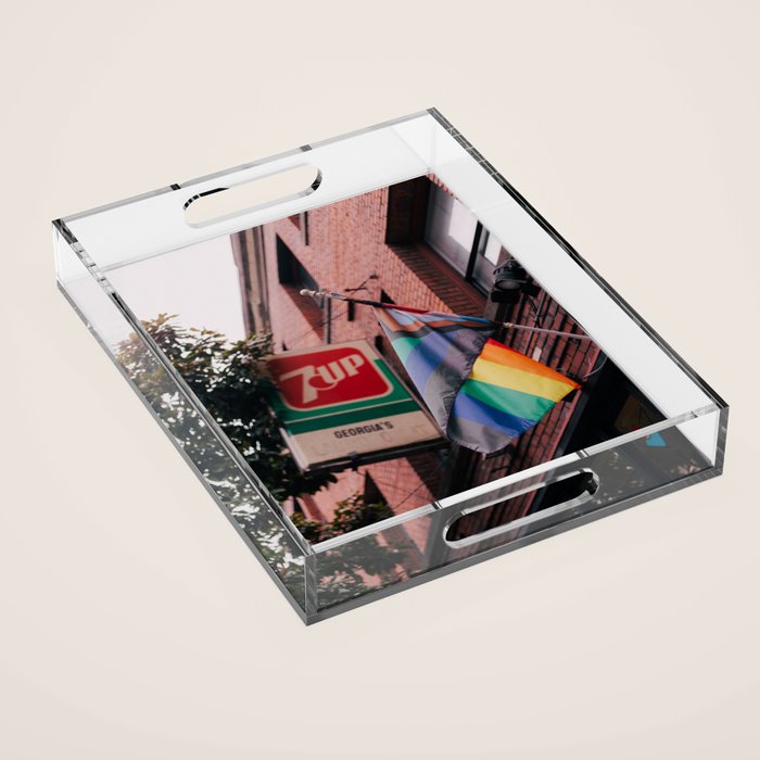 Pride Flag City Photo Acrylic Tray Gallery Image 1