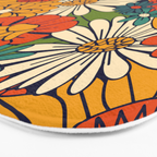 70s Retro Floral - Bold Bath Mat Gallery Image 3