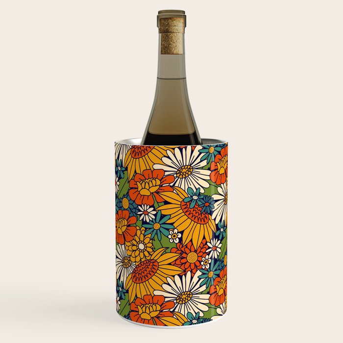 70s Retro Floral - Bold Wine Chiller Gallery Image 3