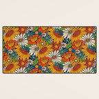 70s Retro Floral - Bold Desk Mat Gallery Image 3