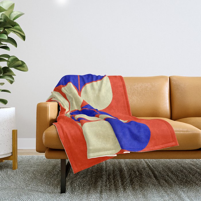 Mid-century geometric shapes-no10 Throw Blanket Gallery Image 1