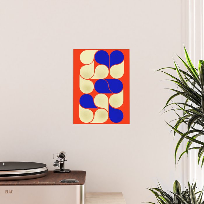 Mid-century geometric shapes-no10 Poster Gallery Image 2