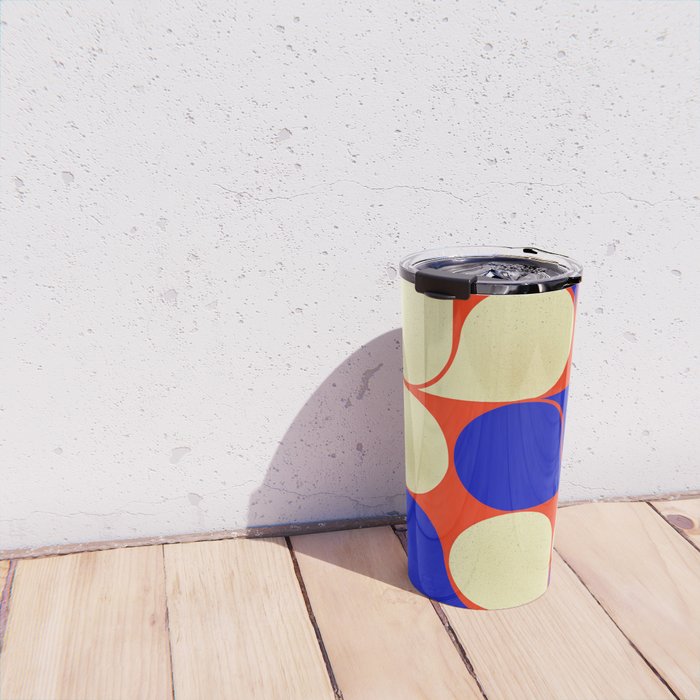 Mid-century geometric shapes-no10 Travel Mug Gallery Image 4