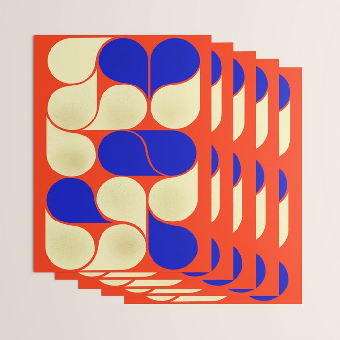 Mid-century geometric shapes-no10 Wrapping Paper Gallery Image 3