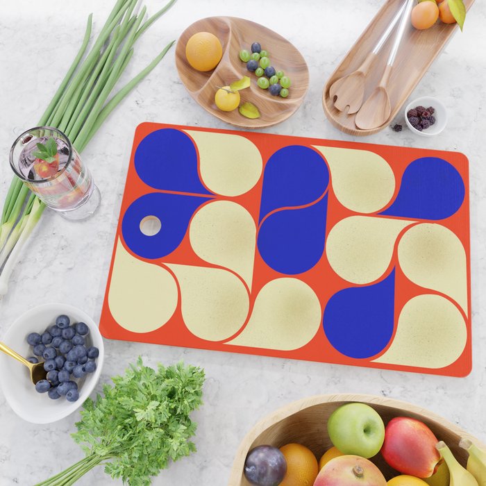 Mid-century geometric shapes-no10 Cutting Board Gallery Image 2
