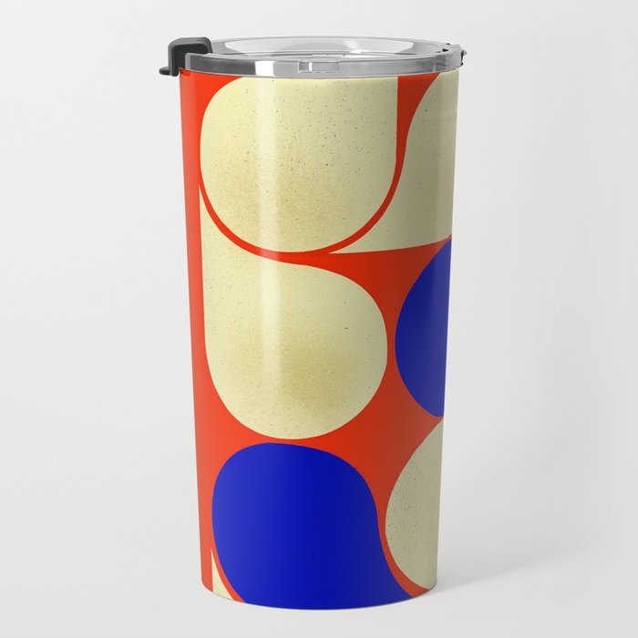 Mid-century geometric shapes-no10 Travel Mug Gallery Image 3