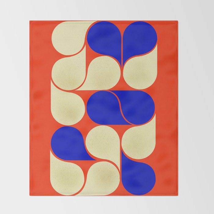 Mid-century geometric shapes-no10 Throw Blanket Gallery Image 2