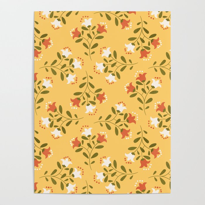 Spring Sunny Floral Pattern Poster Gallery Image 4