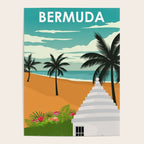 Bermuda Vintage Minimal Retro Travel Poster Poster Gallery Image 4