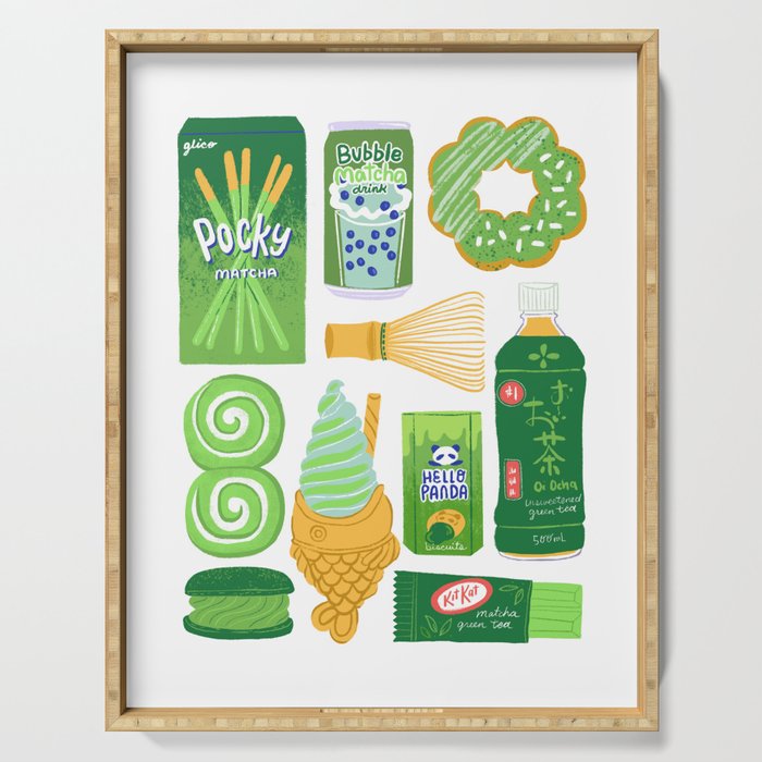 Matcha Green Tea Snacks Serving Tray Gallery Image 1