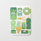 Matcha Green Tea Snacks Bath Mat Gallery Image 1