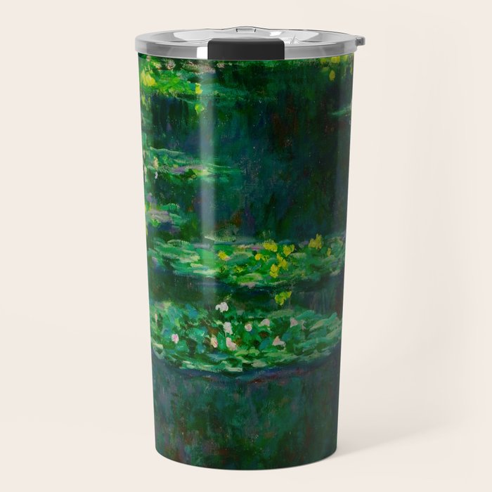 Claude Monet Impressionist Landscape Oil Painting Waterlilies Travel Mug Gallery Image 1