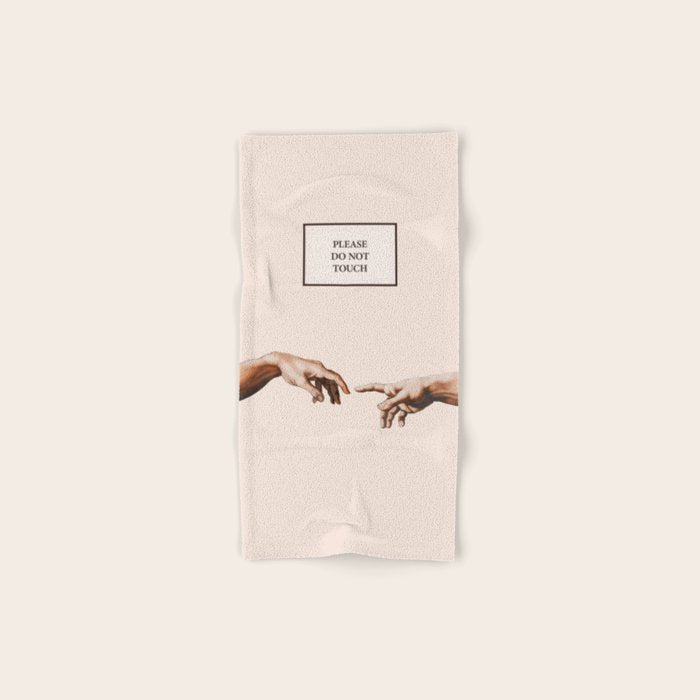 The Creation of Adam by Michelangelo Bath Towel Gallery Image 1