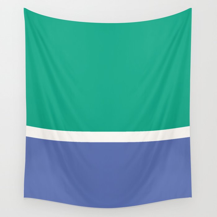 Color Block VI Green Blue Wall Tapestry Gallery Image 4