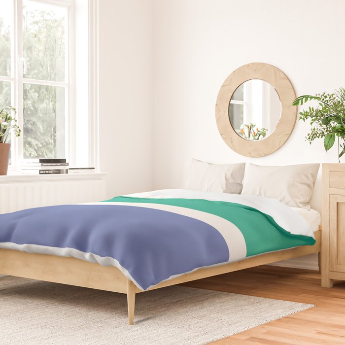 Color Block VI Green Blue Duvet Cover Gallery Image 2