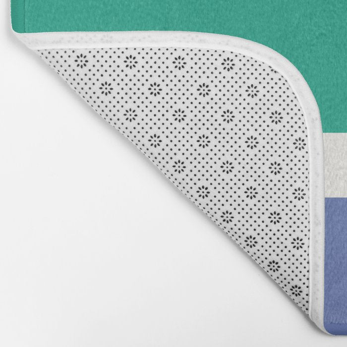 Color Block VI Green Blue Bath Mat Gallery Image 2