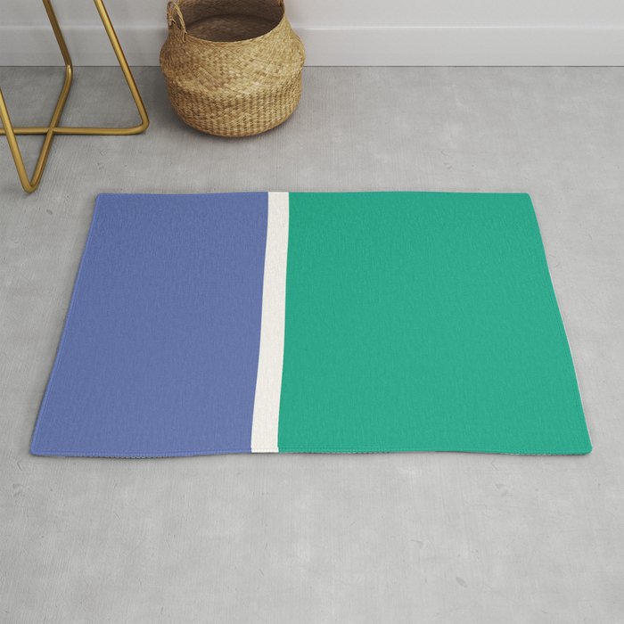 Color Block VI Green Blue Rug Gallery Image 1