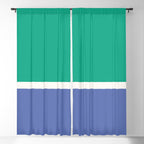 Color Block VI Green Blue Window Curtain Gallery Image 5