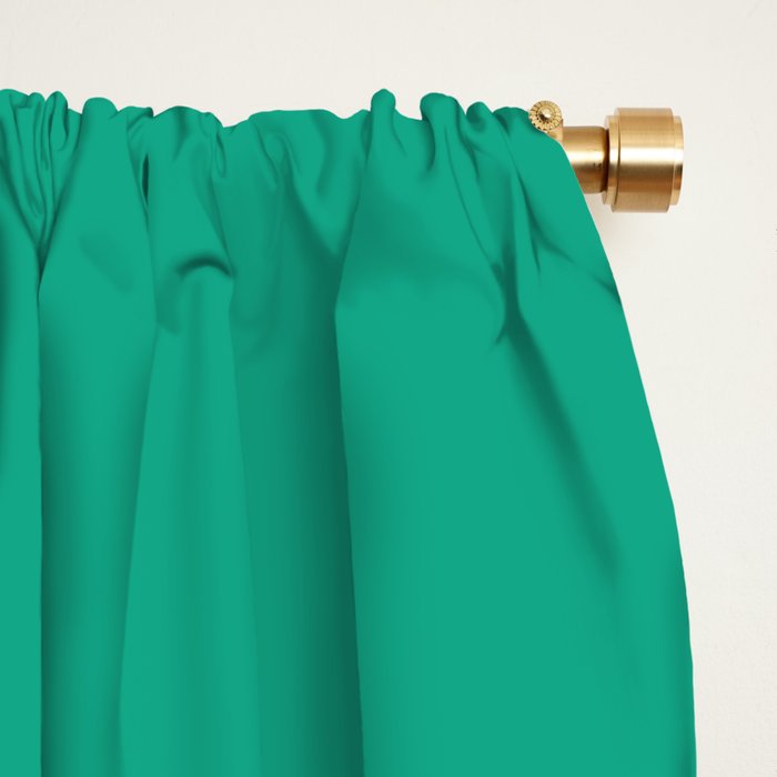 Color Block VI Green Blue Window Curtain Gallery Image 2