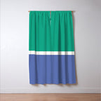 Color Block VI Green Blue Window Curtain Gallery Image 3