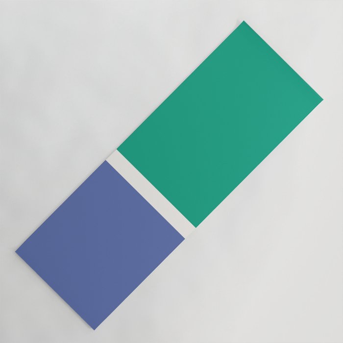 Color Block VI Green Blue Yoga Mat Gallery Image 1