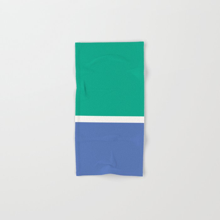 Color Block VI Green Blue Bath Towel Gallery Image 1