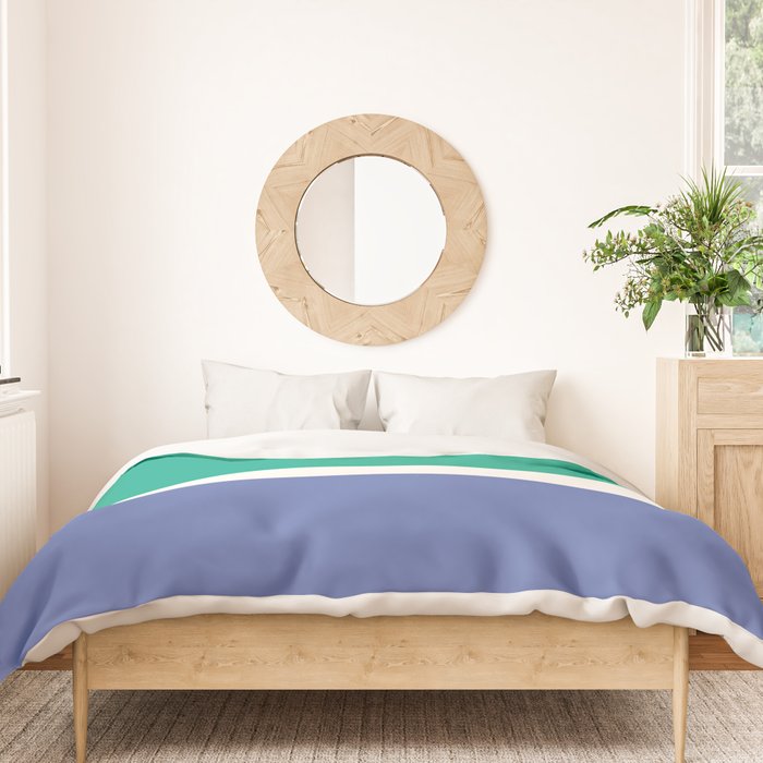 Color Block VI Green Blue Duvet Cover Gallery Image 3