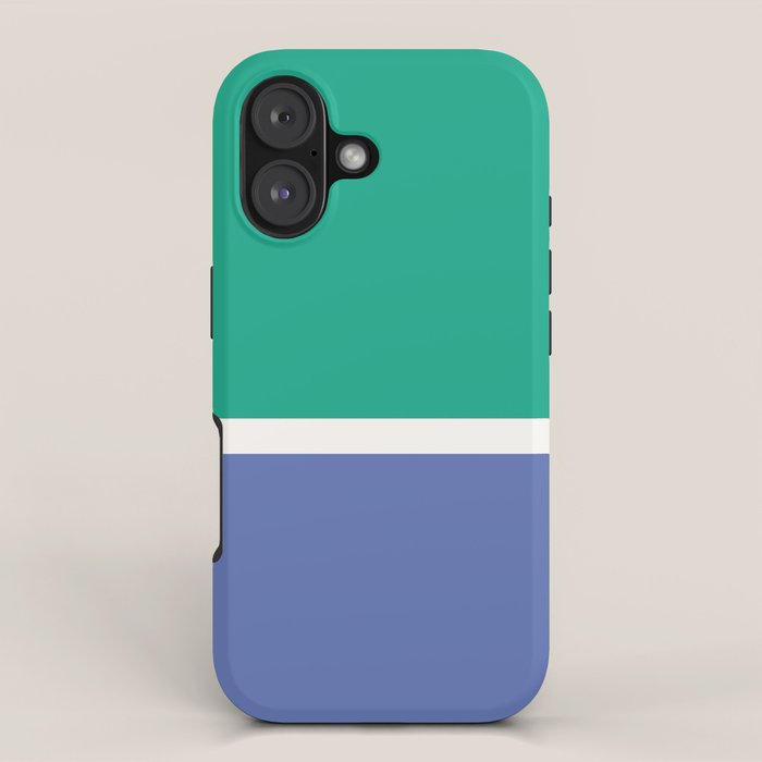 Color Block VI Green Blue iPhone Case Gallery Image 1