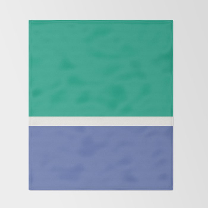 Color Block VI Green Blue Throw Blanket Gallery Image 2