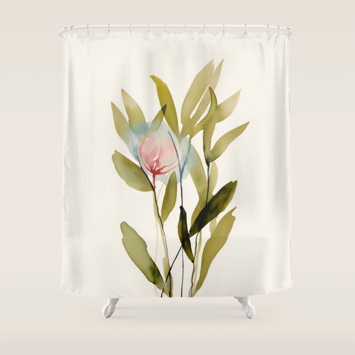 Abstract Flower Bouquet  Shower Curtain Gallery Image 1