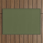 Solid Moss Green Outdoor Rug Gallery Image 1