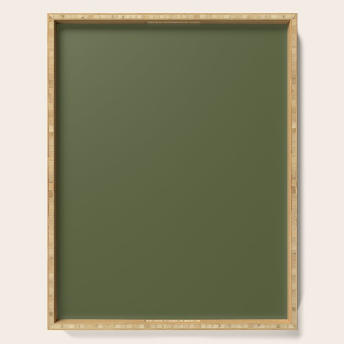 Solid Moss Green Serving Tray Gallery Image 1