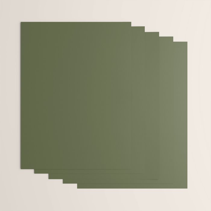 Solid Moss Green Wrapping Paper Gallery Image 3
