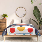 Christmas Penguin with fairy lights no2 Comforter Gallery Image 3