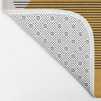 Mid Century Modern Shapes and Lines in Yellow Bath Mat Gallery Image 2