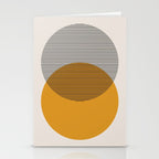 Mid Century Modern Shapes and Lines in Yellow Stationery Card Gallery Image 2