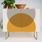 Mid Century Modern Shapes and Lines in Yellow Credenza Gallery Image 1