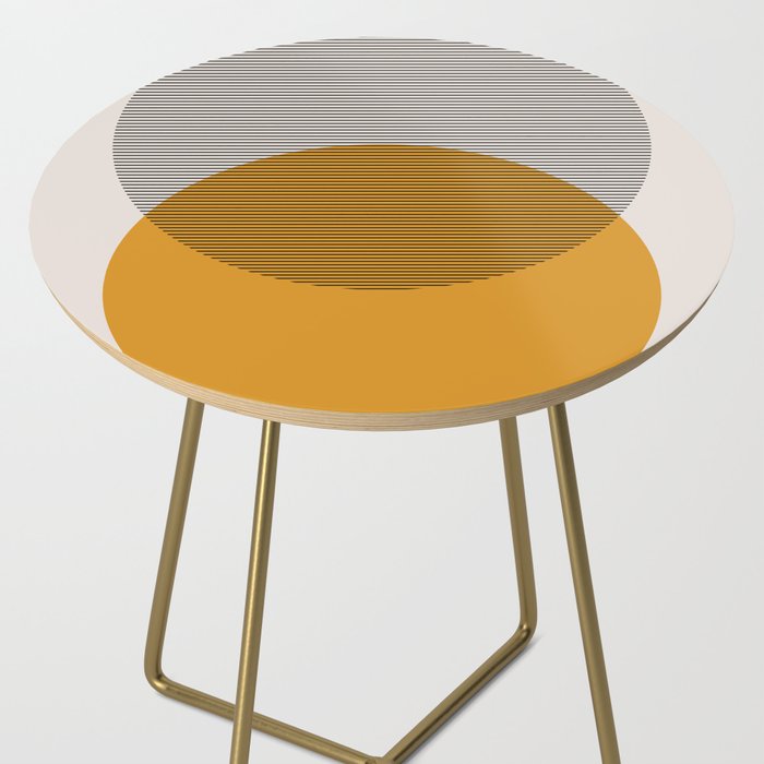 Mid Century Modern Shapes and Lines in Yellow Side Table Gallery Image 2