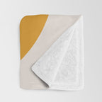 Mid Century Modern Shapes and Lines in Yellow Throw Blanket Gallery Image 3